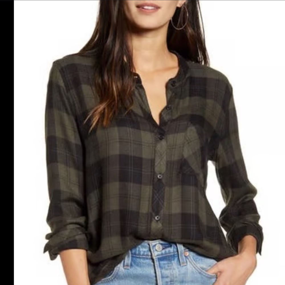 RAILS OVERSIZE SOFT FLANNEL PLAID XS - LIKE NEW!